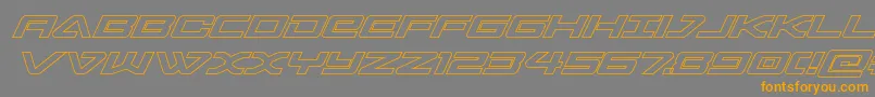 sabresharkout Font – Orange Fonts on Gray Background
