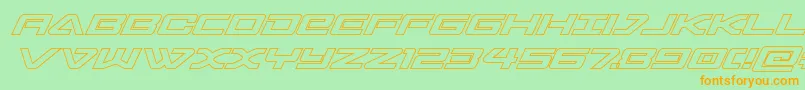 sabresharkout Font – Orange Fonts on Green Background