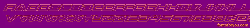 sabresharkout Font – Orange Fonts on Purple Background
