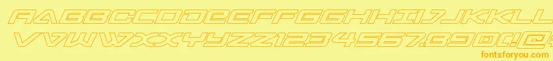 sabresharkout Font – Orange Fonts on Yellow Background