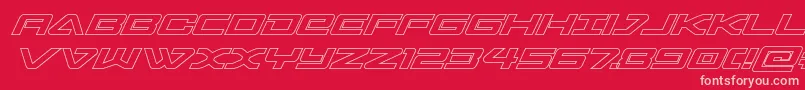 sabresharkout Font – Pink Fonts on Red Background