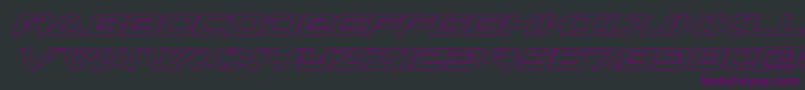 sabresharkout Font – Purple Fonts on Black Background