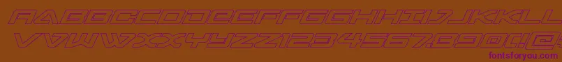 sabresharkout Font – Purple Fonts on Brown Background