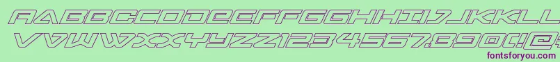 sabresharkout Font – Purple Fonts on Green Background