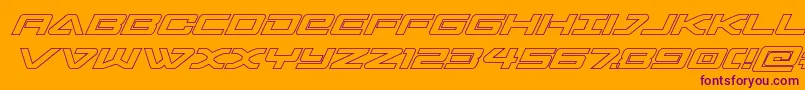 sabresharkout Font – Purple Fonts on Orange Background