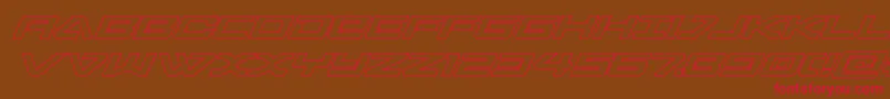 sabresharkout Font – Red Fonts on Brown Background