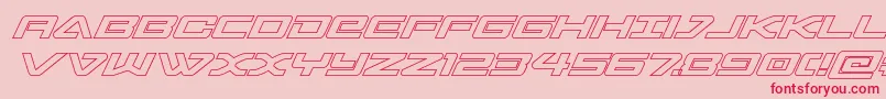 sabresharkout Font – Red Fonts on Pink Background