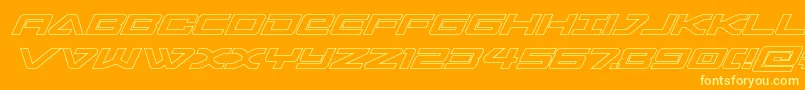 sabresharkout Font – Yellow Fonts on Orange Background