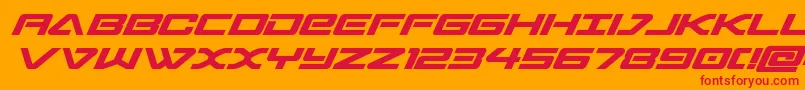 sabresharksemibold Font – Red Fonts on Orange Background