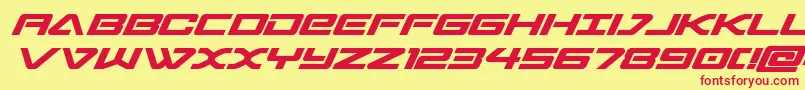 sabresharksemibold Font – Red Fonts on Yellow Background