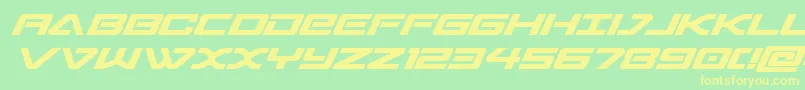sabresharksemibold Font – Yellow Fonts on Green Background