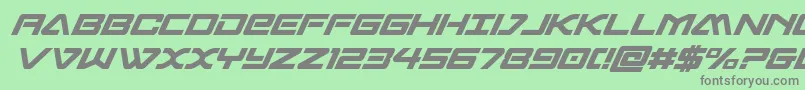 sabresharksemiboldcond Font – Gray Fonts on Green Background