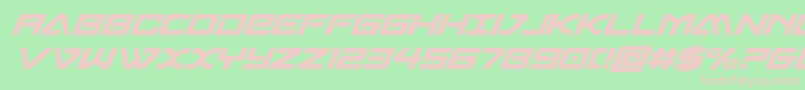 sabresharksemiboldcond Font – Pink Fonts on Green Background