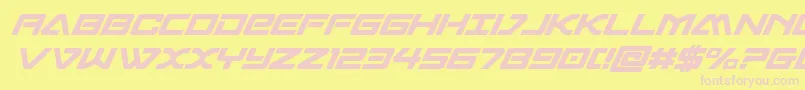 sabresharksemiboldcond Font – Pink Fonts on Yellow Background