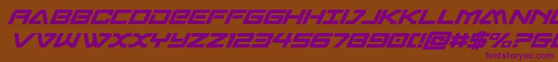 sabresharksemiboldcond Font – Purple Fonts on Brown Background