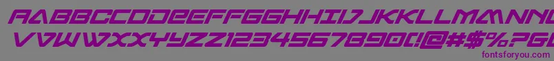 sabresharksemiboldcond-fontti – violetit fontit harmaalla taustalla