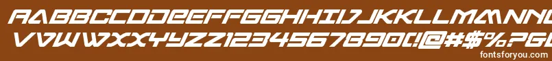 Шрифт sabresharksemiboldcond – белые шрифты на коричневом фоне