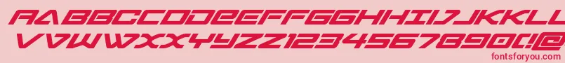 sabresharksemiboldital Font – Red Fonts on Pink Background