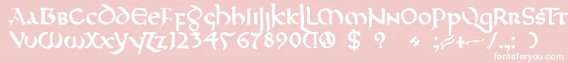 DkNorthumbria Font – White Fonts on Pink Background