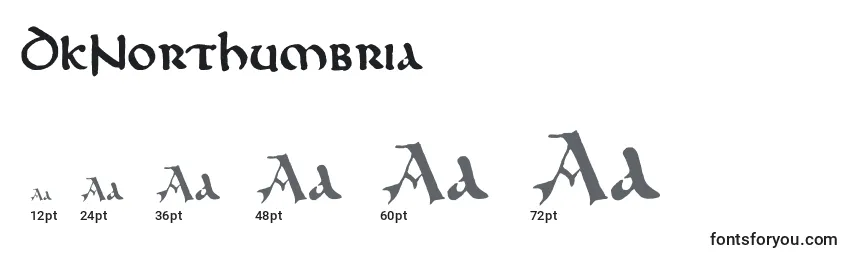 DkNorthumbria Font Sizes