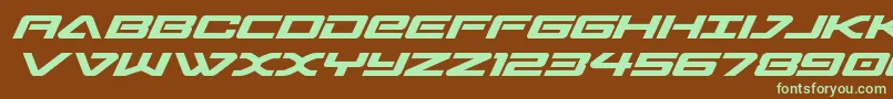 sabresharksemiboldsemiexpand-fontti – vihreät fontit ruskealla taustalla