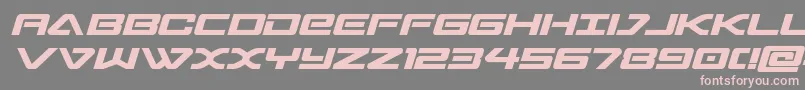 Czcionka sabresharksemiboldsemistraight – różowe czcionki na szarym tle