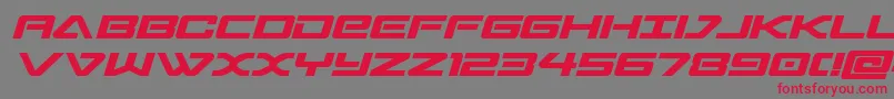sabresharksemiboldsemistraight Font – Red Fonts on Gray Background