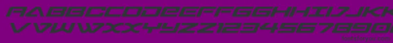 sabresharksemiexpand Font – Black Fonts on Purple Background