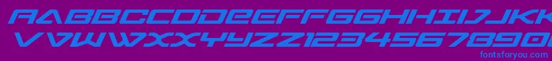 sabresharksemiexpand Font – Blue Fonts on Purple Background