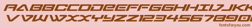 sabresharksemiexpand Font – Brown Fonts on Pink Background