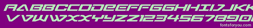 sabresharksemiexpand Font – Green Fonts on Purple Background