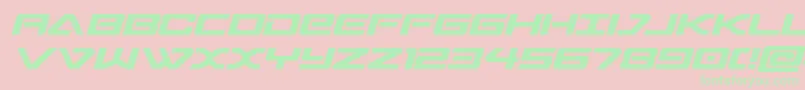 sabresharksemistraight Font – Green Fonts on Pink Background