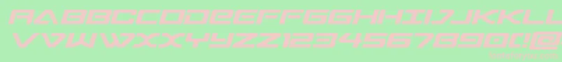 sabresharksemistraight Font – Pink Fonts on Green Background