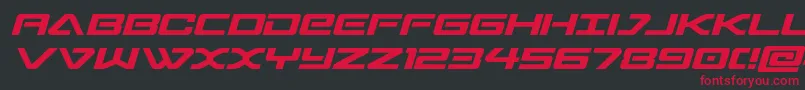 sabresharksemistraight Font – Red Fonts on Black Background