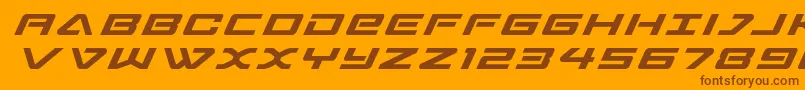 sabresharktitle Font – Brown Fonts on Orange Background