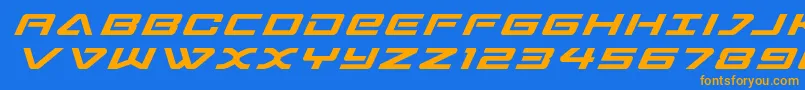 sabresharktitle Font – Orange Fonts on Blue Background