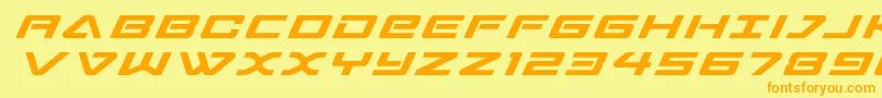 sabresharktitle Font – Orange Fonts on Yellow Background