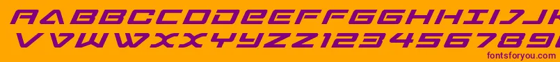 sabresharktitle Font – Purple Fonts on Orange Background