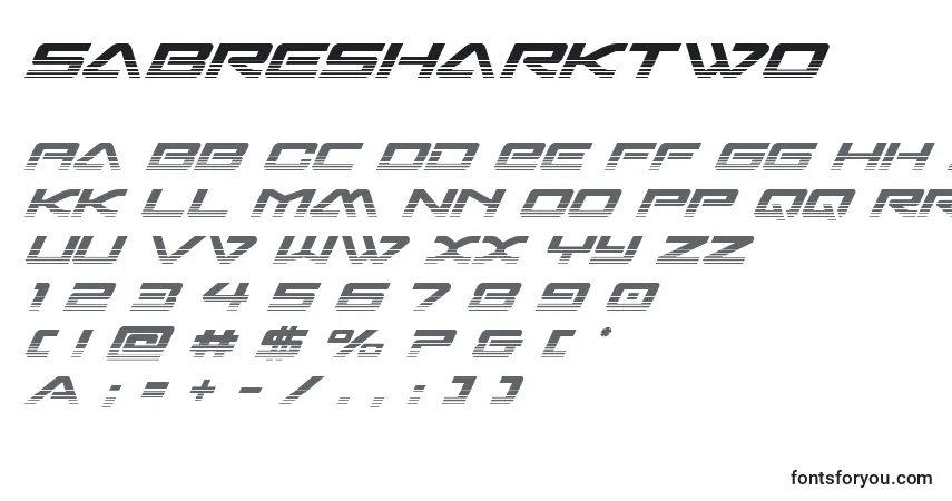 Шрифт Sabresharktwo – алфавит, цифры, специальные символы