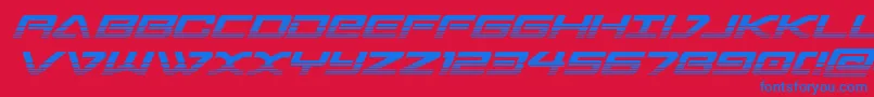 sabresharktwo Font – Blue Fonts on Red Background