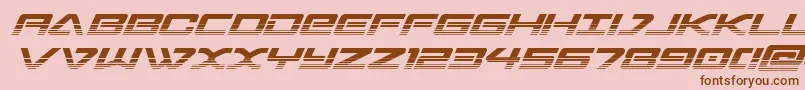 sabresharktwo-Schriftart – Braune Schriften auf rosa Hintergrund
