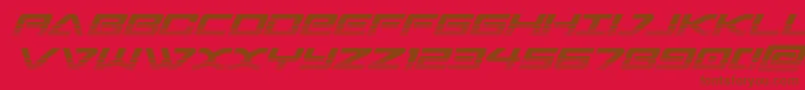 フォントsabresharktwo – 赤い背景に茶色の文字