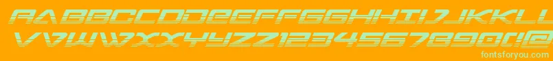 fuente sabresharktwo – Fuentes Verdes Sobre Fondo Naranja