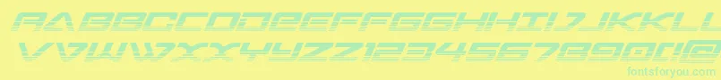 sabresharktwo Font – Green Fonts on Yellow Background