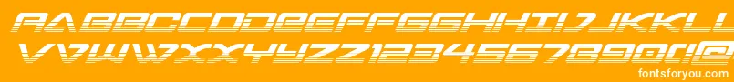 sabresharktwo Font – White Fonts on Orange Background