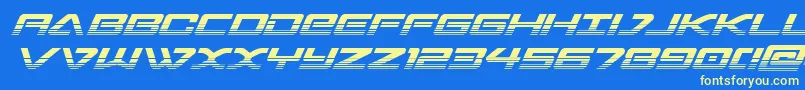 sabresharktwo Font – Yellow Fonts on Blue Background