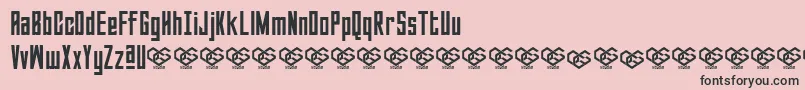 Sabuga Regular-Schriftart – Schwarze Schriften auf rosa Hintergrund
