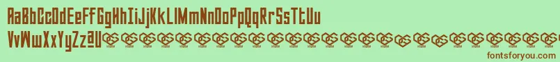Sabuga Regular Font – Brown Fonts on Green Background