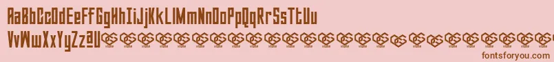 Police Sabuga Regular – polices brunes sur fond rose