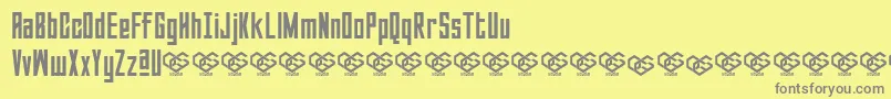 Sabuga Regular Font – Gray Fonts on Yellow Background